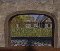 A Rendered arched wall