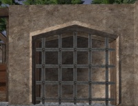 A Rendered barred wall