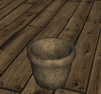 A Clay flowerpot