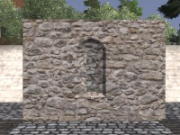 A Rounded stone narrow window
