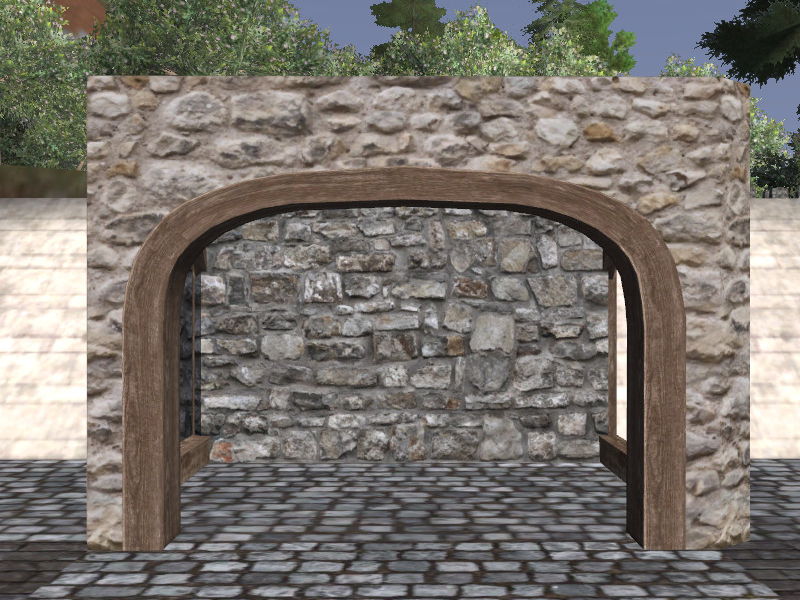 File:Rounded stone arched wall.jpg