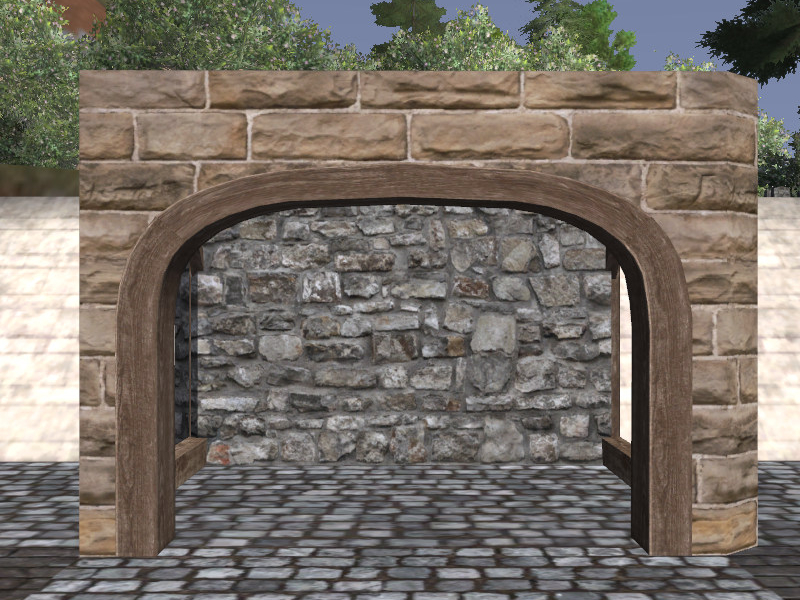 File:Sandstone arched wall.jpg