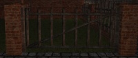 A Pottery brick iron fence gate