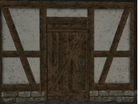 A Timber framed door