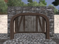 A Plain stone arched wall