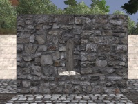 A Plain narrow stone window