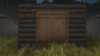A Bark log double door