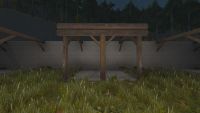 A Hardwood log T arch