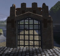 A Rendered portcullis (fence)