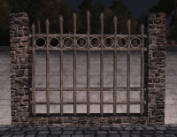 A Slate high iron fence