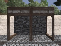 A Wooden T arch