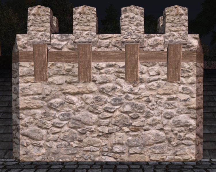 File:Rounded stone tall stone wall.jpg