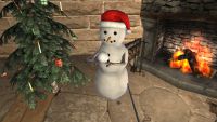A Snowman statue