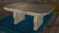 A Rectangular marble table