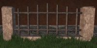 A Rendered iron fence