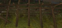 A Crude wooden rail fence