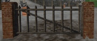 A Pottery iron fence gate