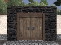 A Slate double door