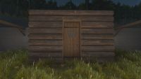 A Hardwood log door