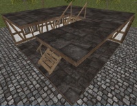 A Slate slab left staircase