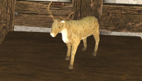 A Straw yule reindeer figurine