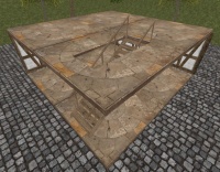 A Sandstone slab staircase