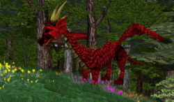 A Red dragon