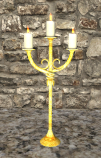 A Gold candelabra