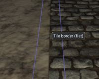 A highlighted flat tile border