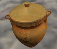 A Small pottery amphora