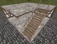 A Marble slab right staircase