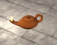 A Brass oil lamp