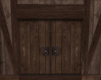 A Wooden double door