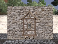 A Rounded stone oriel