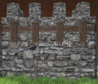 A Tall stone wall