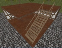A Pottery brick right staircase