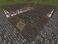 A Stone brick left staircase