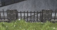 A Iron fence gate