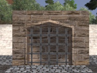 A Sandstone barred wall