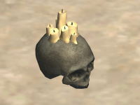 A Flaming skull