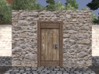 A Rounded stone door