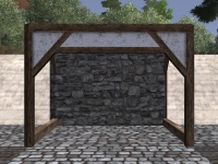 A Timber framed arched wall