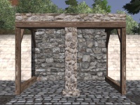 A Rounded stone T arch
