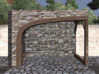 A Rounded stone arch right