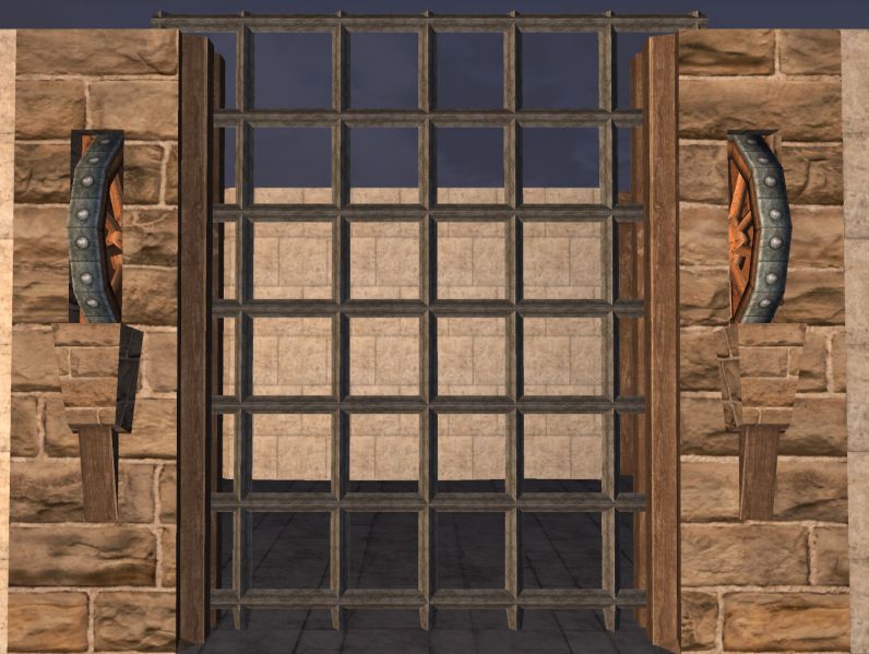 File:Sandstone portcullis wall.jpg