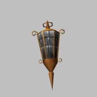 A Bronze hanging lamp head