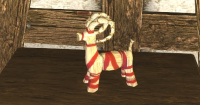 A Straw yule goat figurine