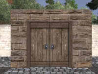 A Sandstone double door