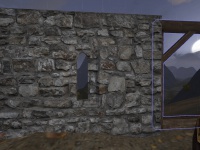 A Plain narrow stone window